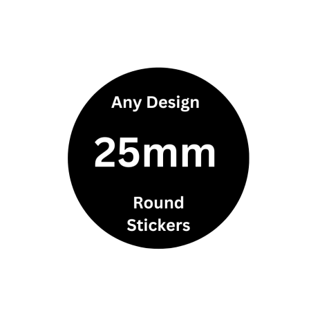 25mm Round Custom Stickers