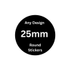 25mm Round Custom Stickers